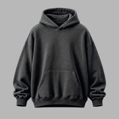 Grey oversized hoodie for men