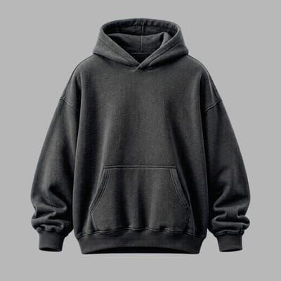 Grey oversized hoodie for men